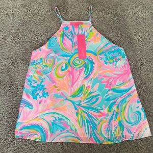 Lilly Pulitzer Rae Silk Top - carnivals coral